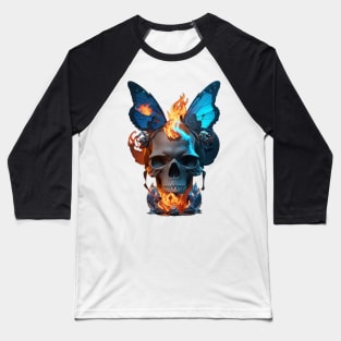 Skull water fire harmony Baseball T-Shirt